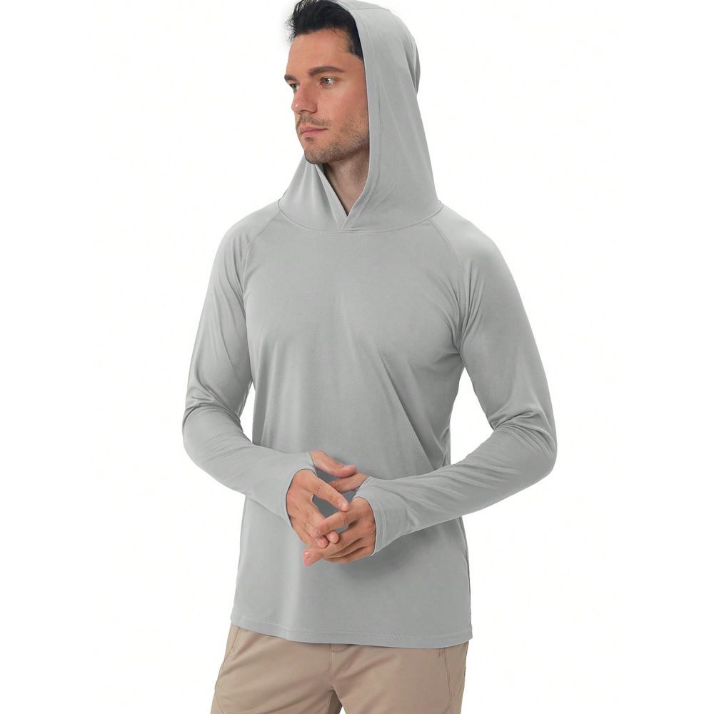 Fishing Shirt Uv Protection - Koszulka z kapturem chroniąca przed słońcem